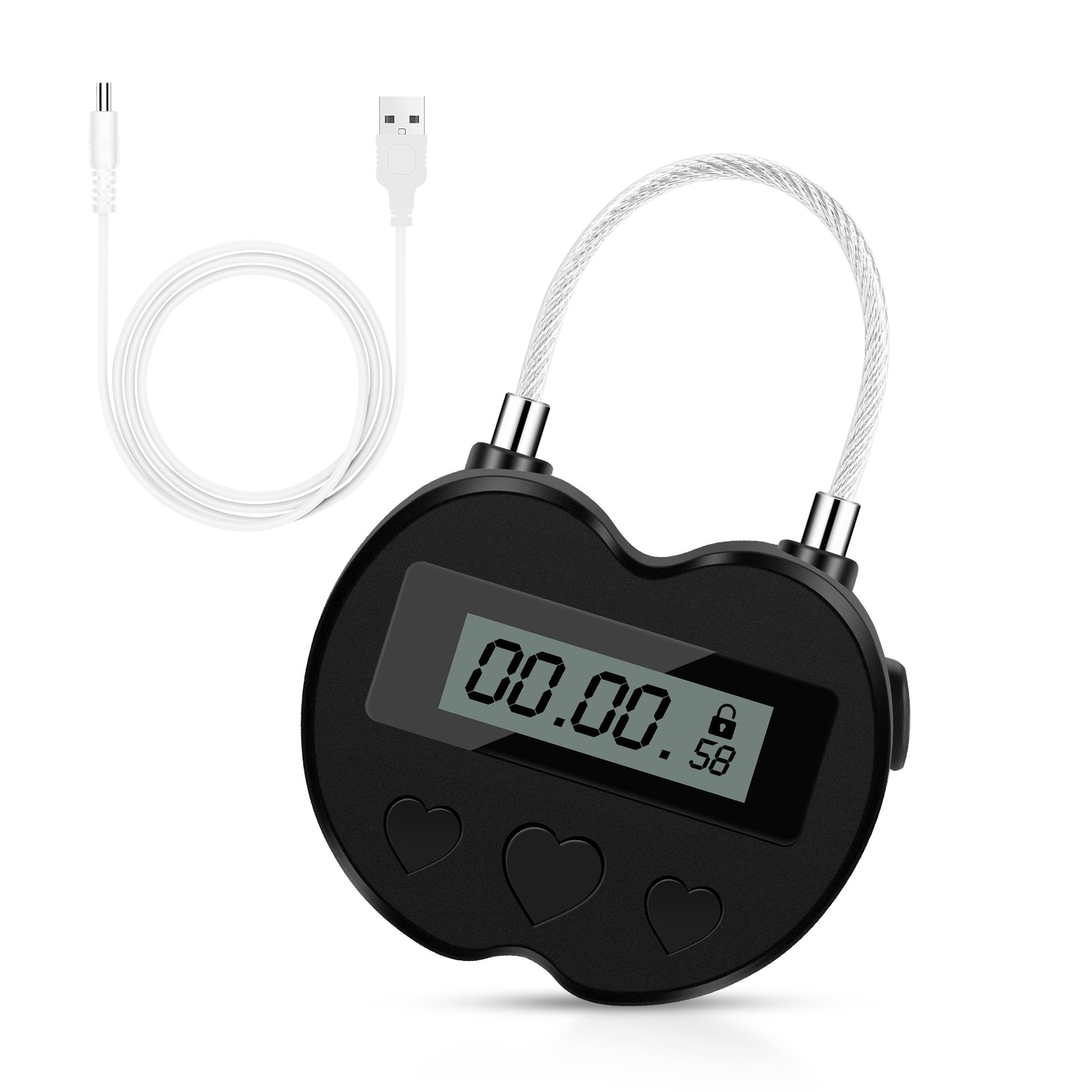 Time Lock LCD Display Time Lock Multifunction Travel Electronic Timer, 7816