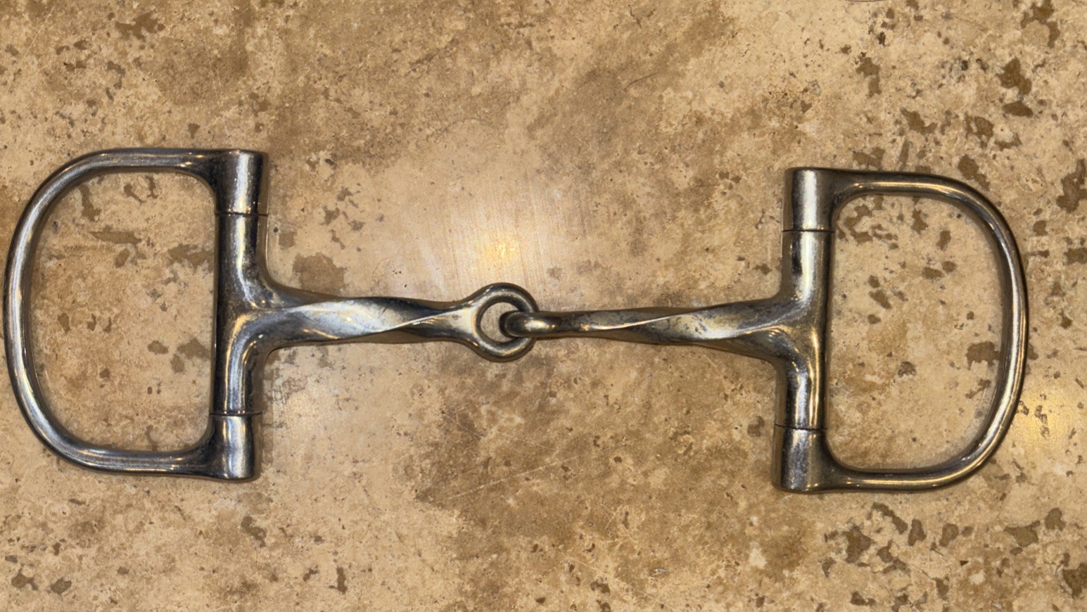 Used Stainless Full Cheek Slow Twist Snaffle Bit  5"