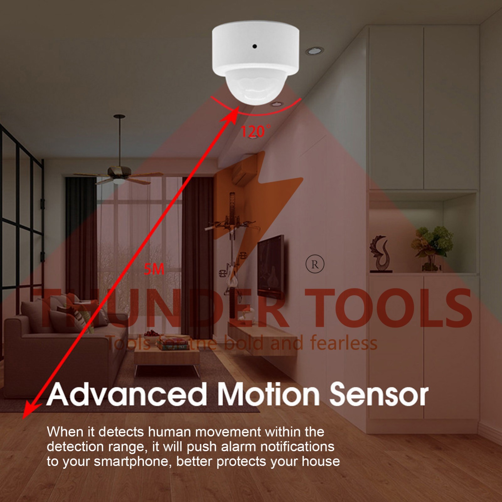 Thunder Tools ZigBee Motion Sensor Alarm Smart Human Body Induction PIR