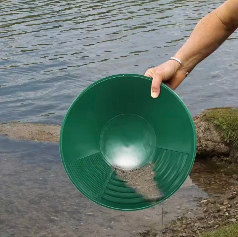 15" PANNING GOLD PAN - GREEN, Fast Delivery