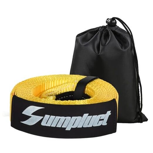 Recovery Tow Strap 2in X 20ft Exceed Heavy Duty 25,000 lbs 2inx20ft Yellow