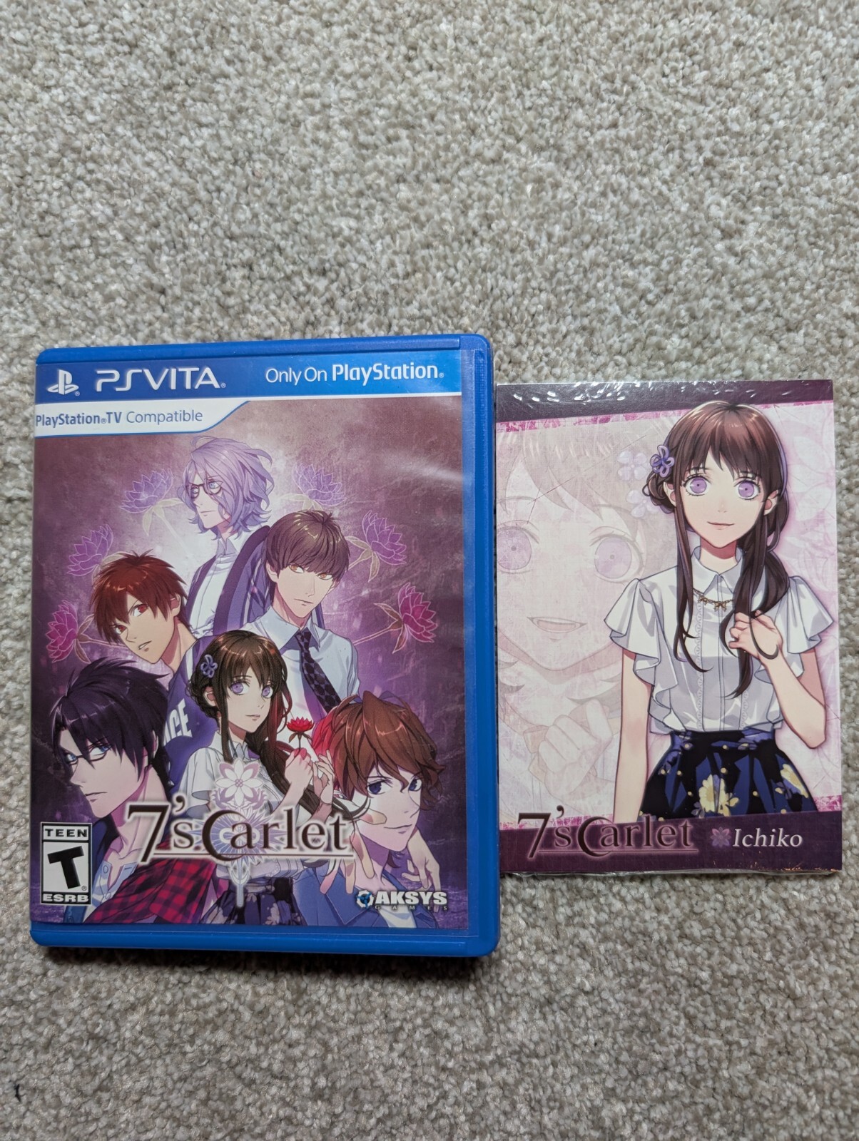 NO GAME 7'sCarlet PlayStation Vita Case With Cards PS vita 7's Carlet