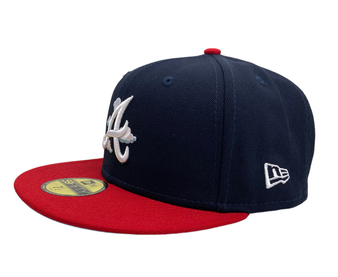 Atlanta Brave Comic Cloud World Series Side Patch New Era 59fifty Fitted cap