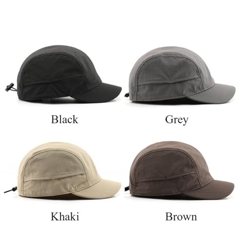 Short Brim Quick-Dry Lightweight Breathable Polyester Baseball One Size Khaki