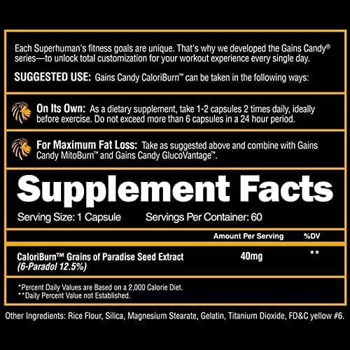 Alpha Lion Gains Candy CaloriBurn Performance/Endurance 60 Capsules