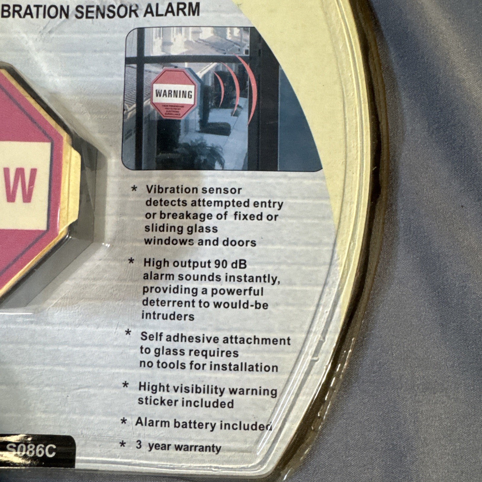 Telko S086N Glass Break/Sensor Alarm Guard Vibration Sensor Device