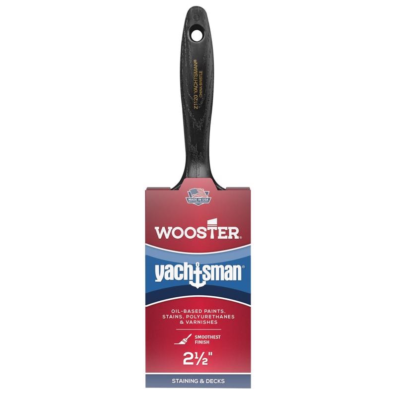Wooster Z1120-2.5 Yachtsman Plastic Handle Flat Paint Brush 2-1/2 W in.