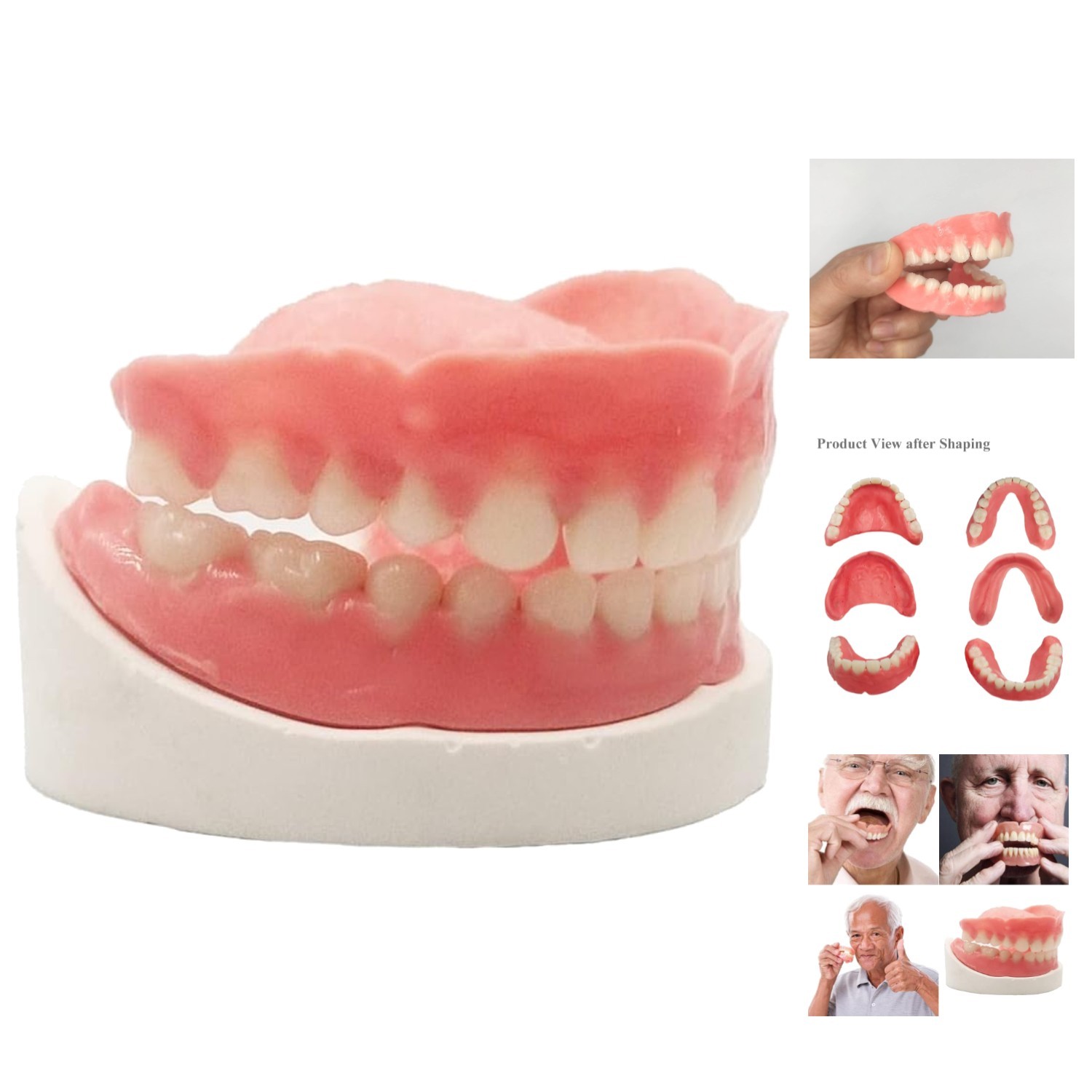 Reusable DIY Dentures with Gypsum Model – Instant Top & Bottom Teeth Solution