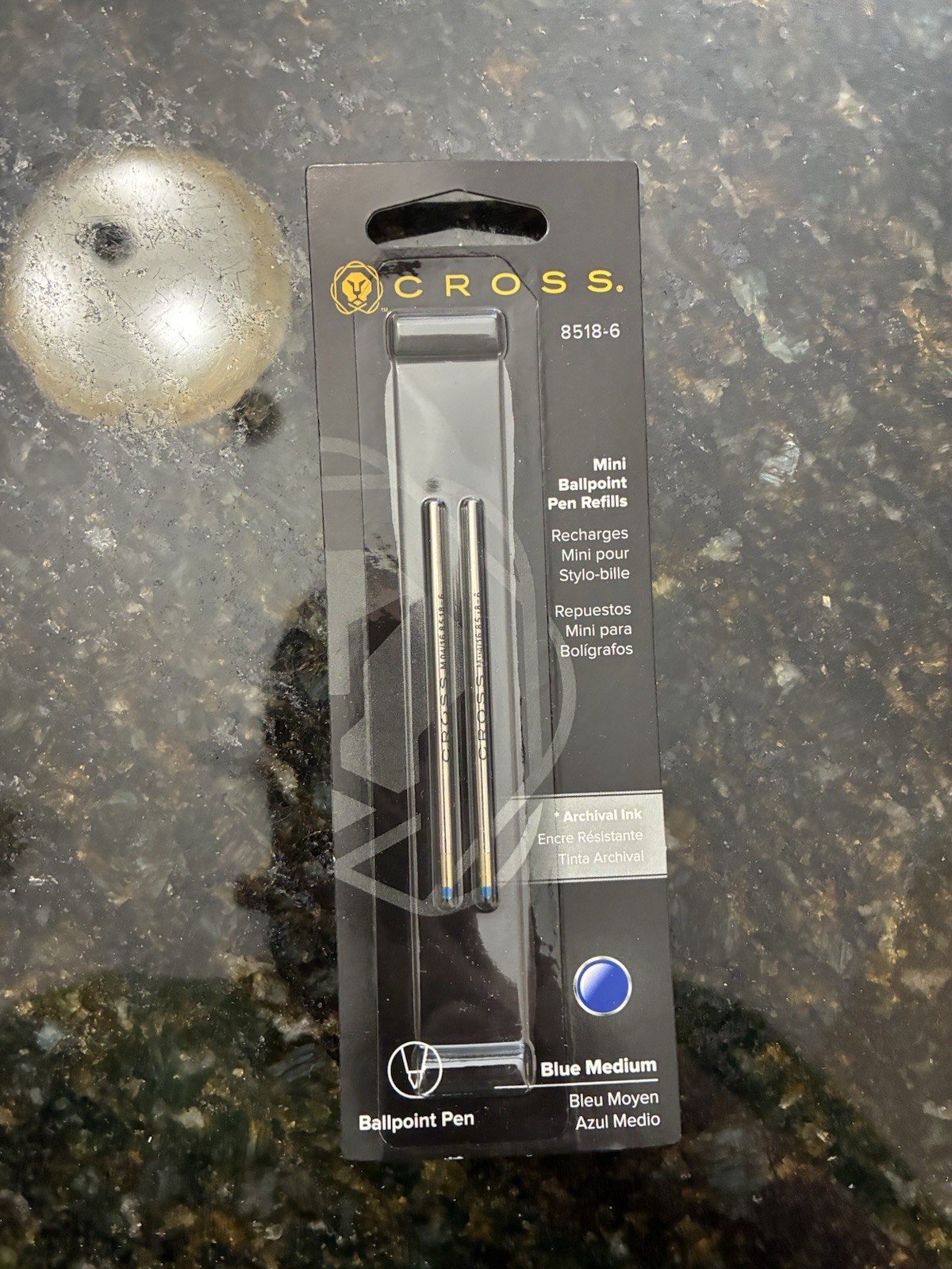 NEW Cross 8518-4/5/6 Mini Ballpoint Pen Refills Medium Point Dual Pack, 3 Packs