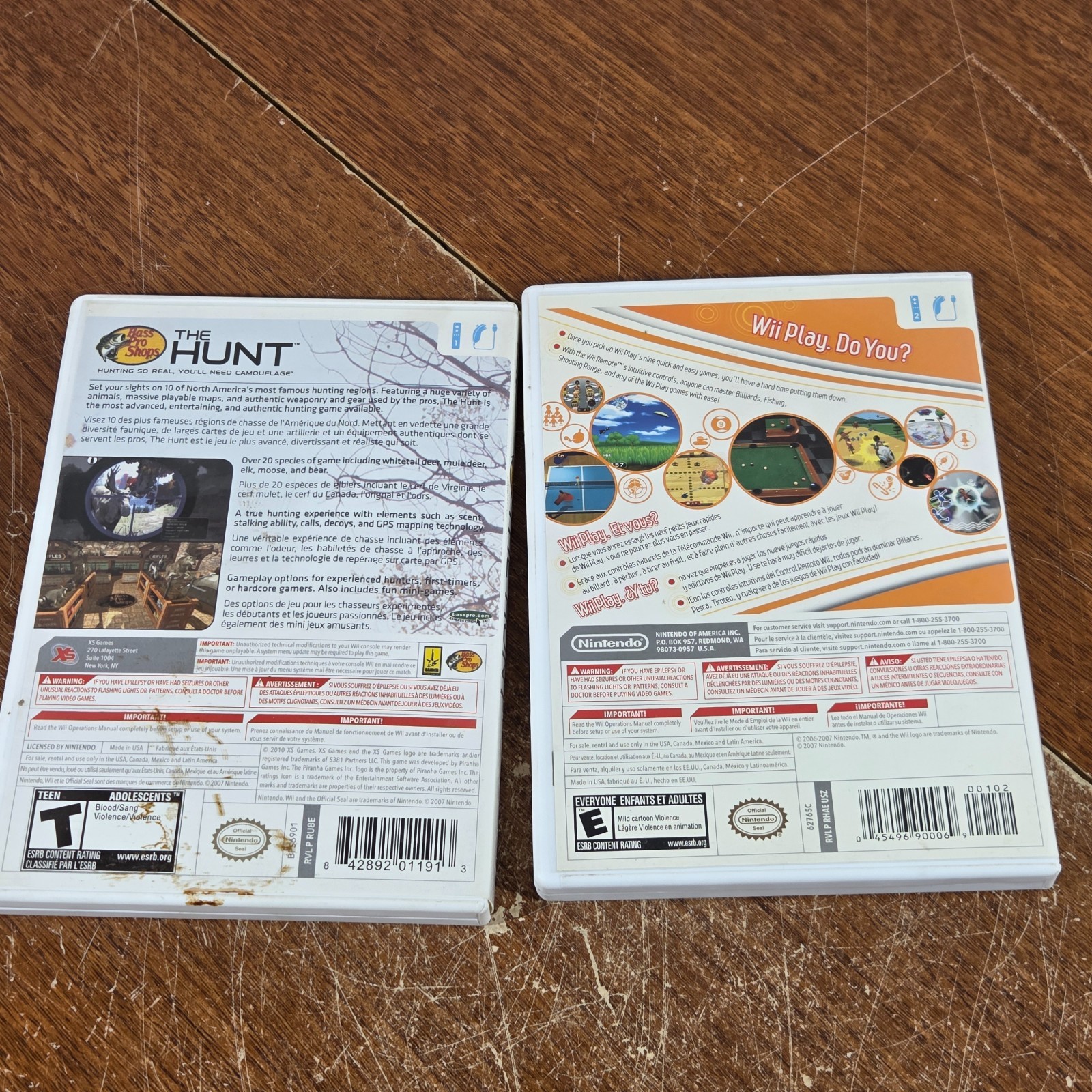 The Hunt Wii PLAY Empty Cases Nintendo Wii 2007