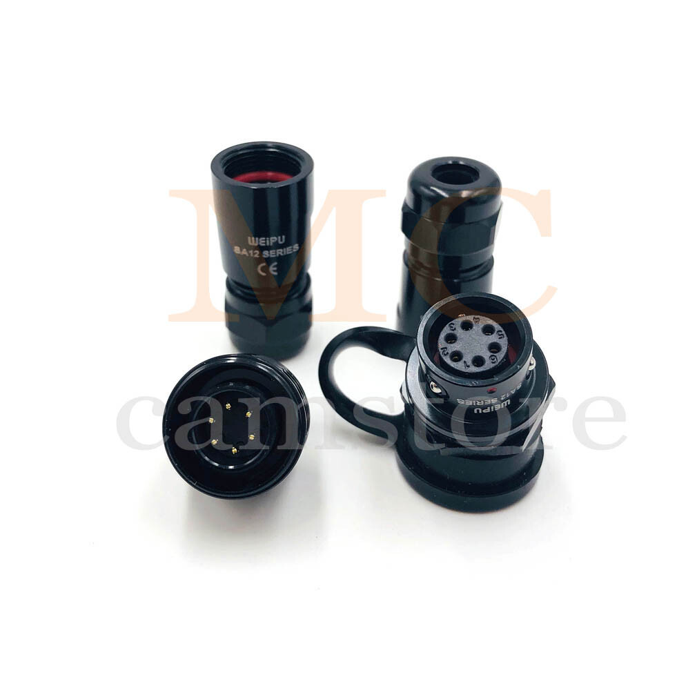 WEIPU SA12 6pin bulkhead aviation plug socket circular connector waterproof IP67