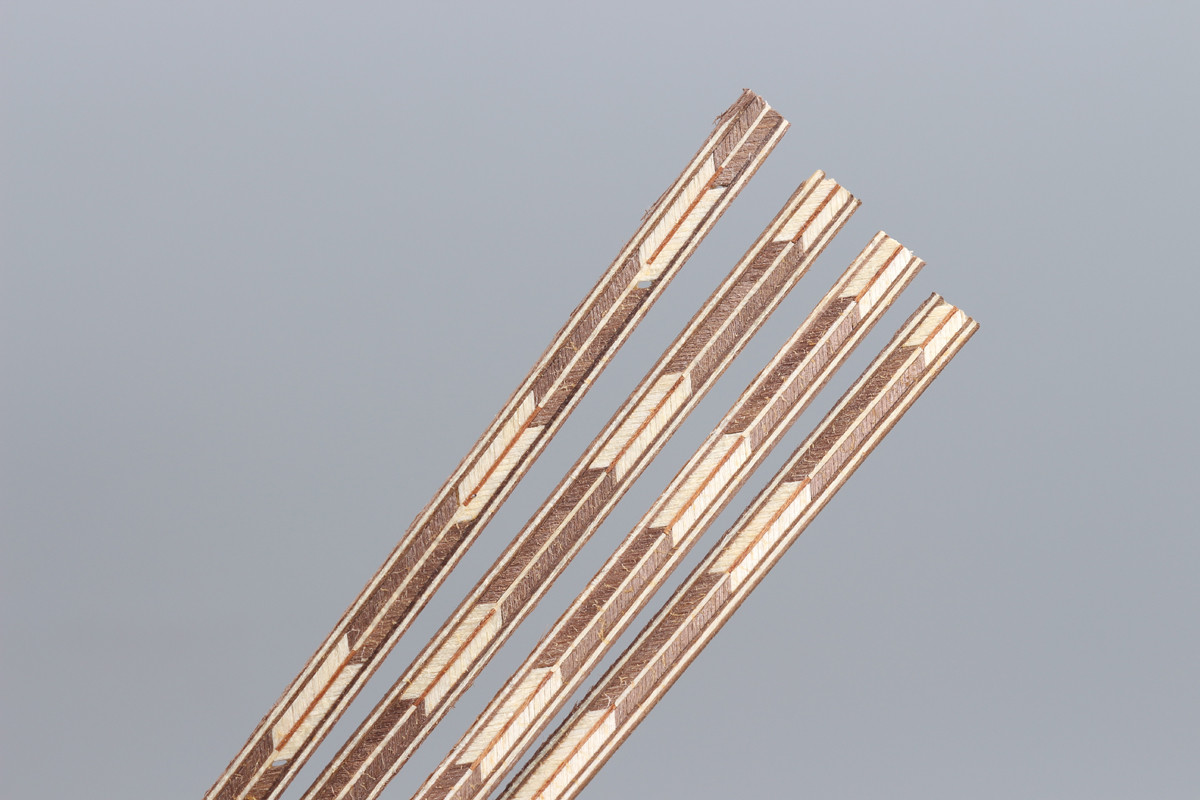 25 Guitar Strip Luthier Purfling Binding Marquetry Wood Inlay 640x6x1.0mm #151j