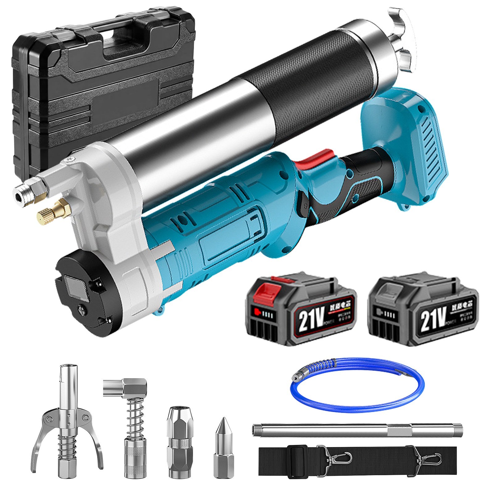 2-in-1 Grease Gun High-Efficiency 7 oz/min 12000 PSI Electric Grease Gun Kit US