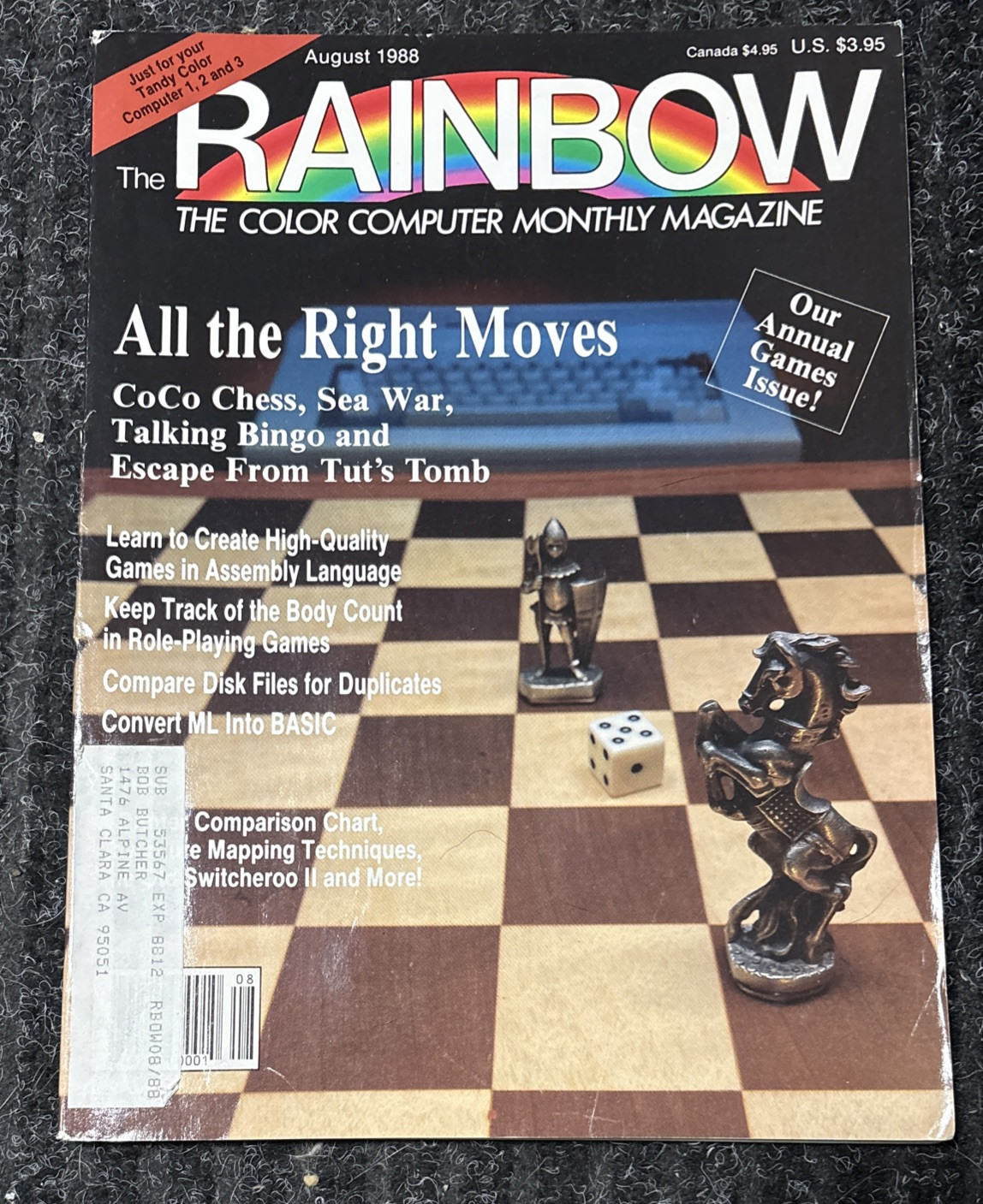 Rainbow Color Computer Magazine August 1988