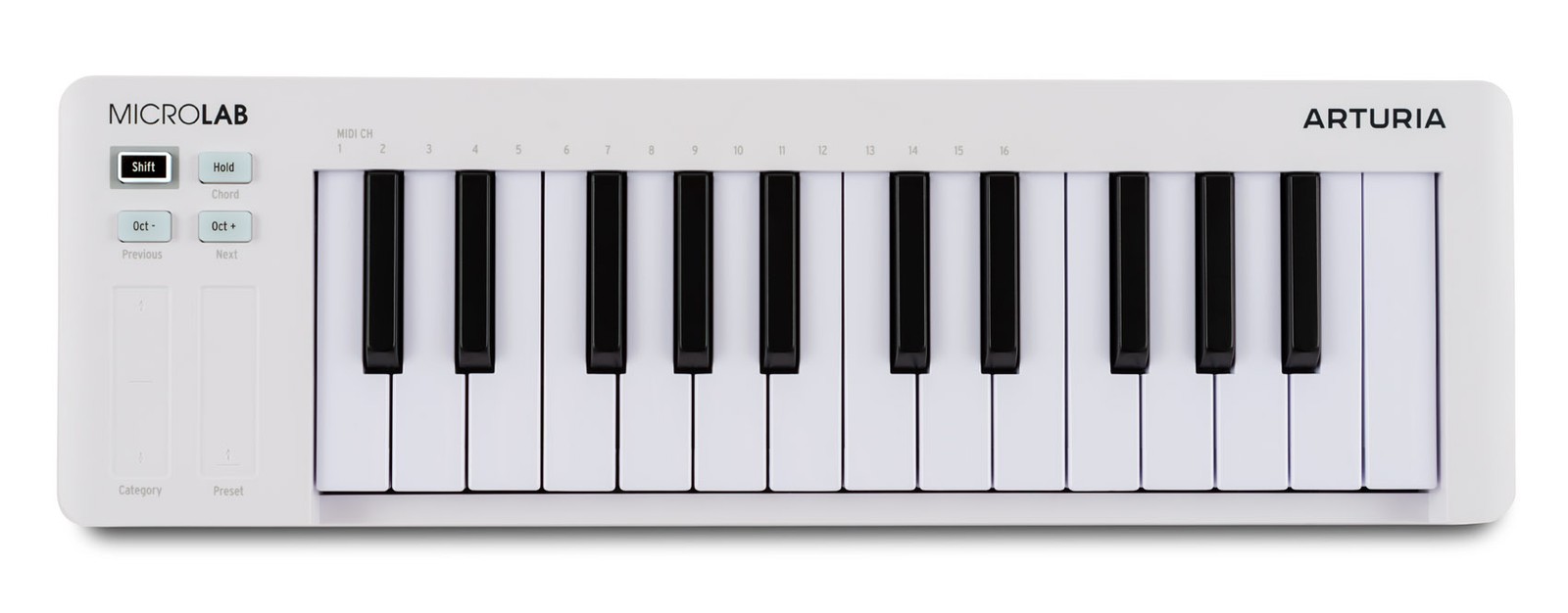 Arturia MICROLAB MK3 White 25-Key MIDI USB Keyboard Controller+Pro Software+Case