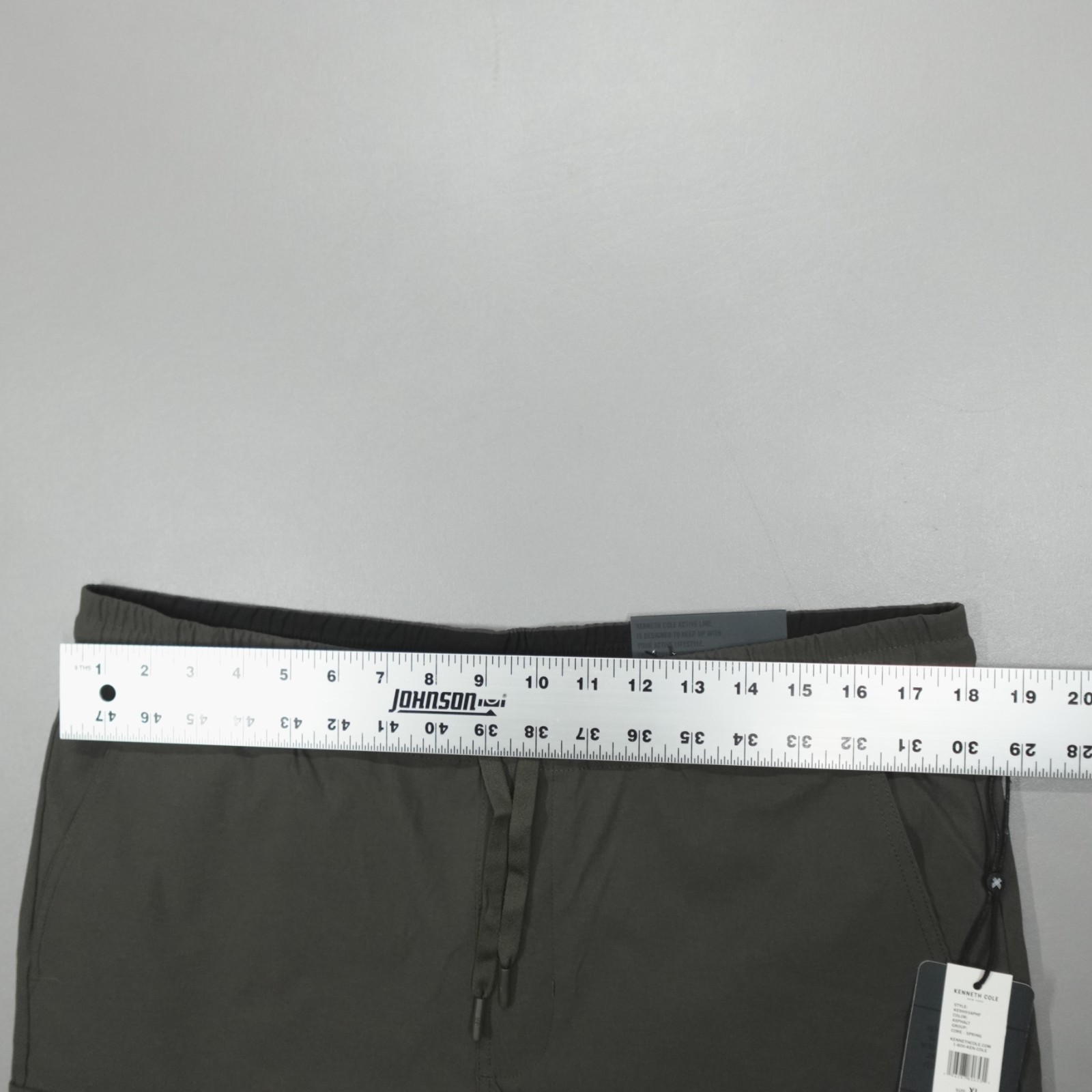 Kenneth Cole Performance Tech Jogger Cargo Tapered Woven Nylon Stretch Asphalt