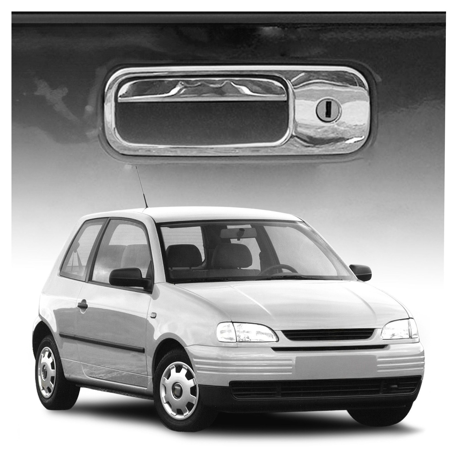 Tailgate Handle Cover for Seat Arosa Hatchback 3D 1997-2004 Chrome
