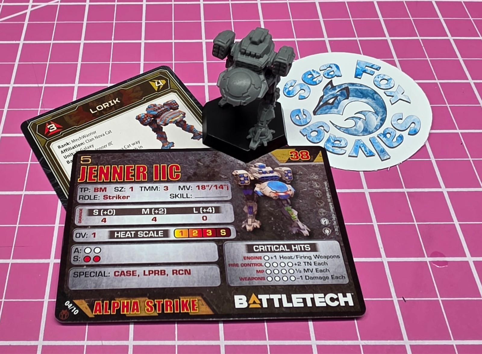 BattleTech Jenner IIC Mech - Clan Cavalry Star - New!