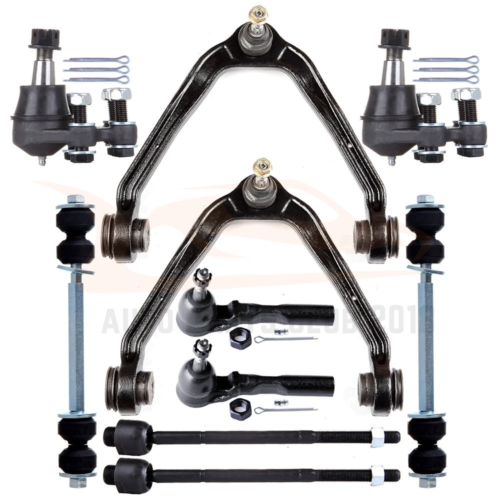 Front Suspension Tie Rod Control Arms Sway Bars Kit For Chevy Silverado 1500 2WD