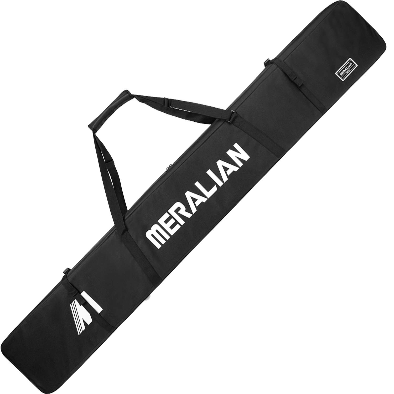 MERALIAN Padded Ski Bag,Waterproof Full Single 185 cm, BLACK