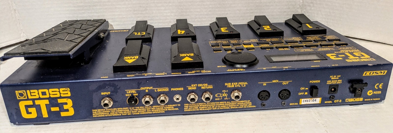 BOSS GT-3 Guitar Effects Processor Multiple Effects Pedal Powers Up Parts Repair