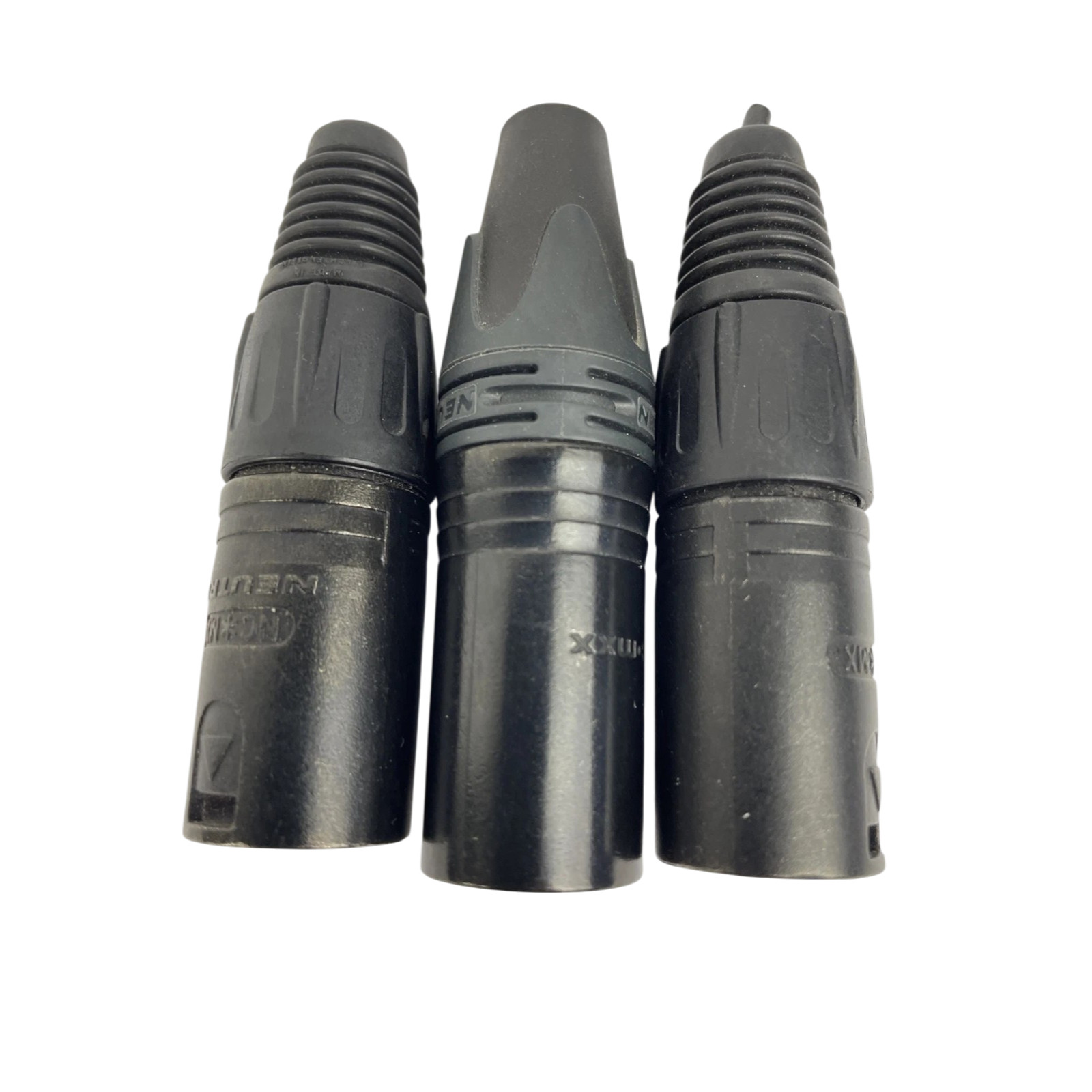 Lot of 3 x OEM Neutrik NC4MX 4 Pin Male XLR Gold Connector