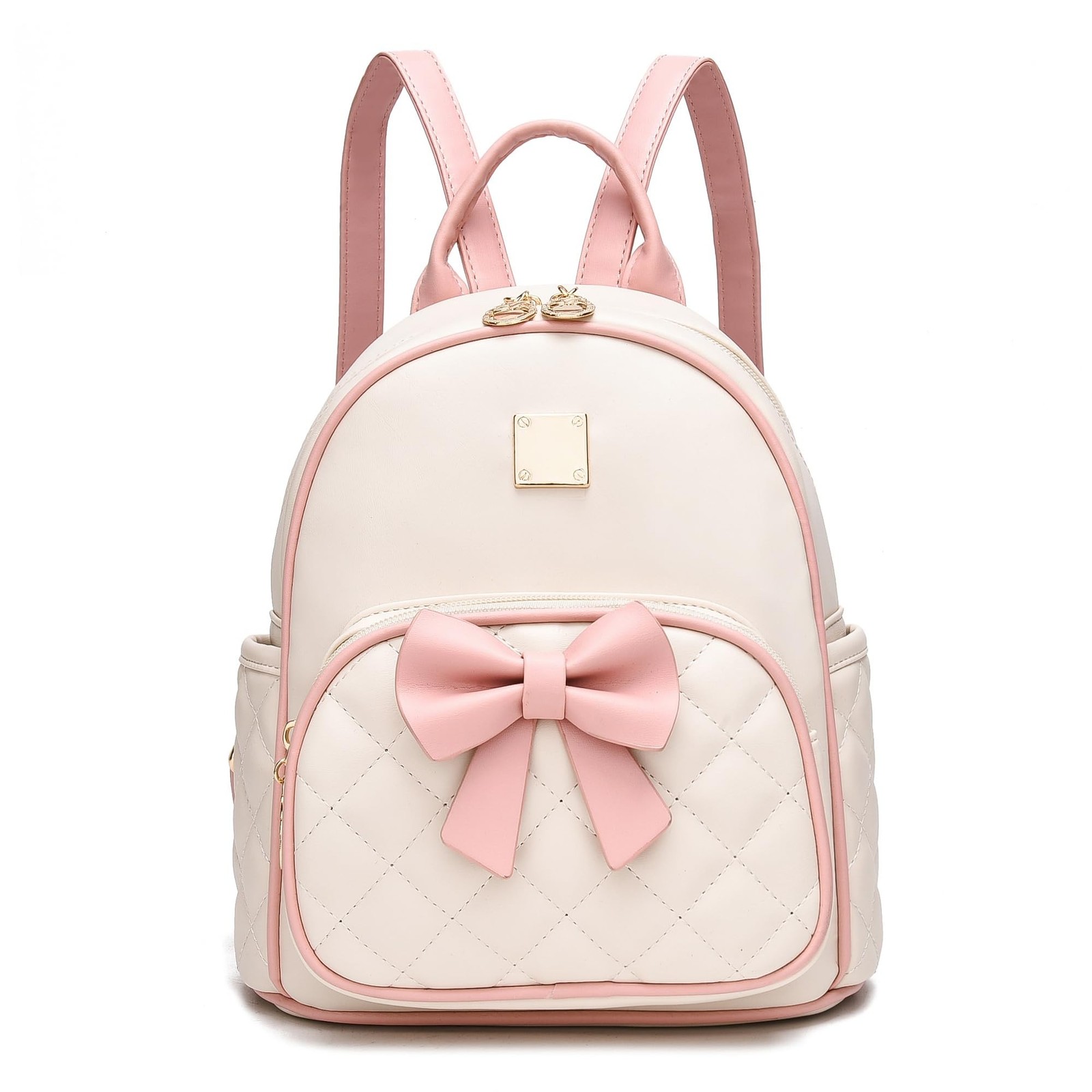 I IHAYNER Mini Backpcak for Women Small Bowknot Quilted Leather Backpack Purs...