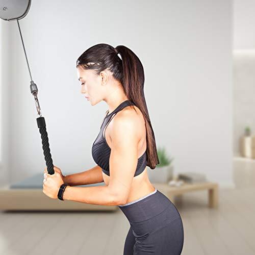 Pull Down Rope Single Grip Tricep Bicep Exercise Attachment for Black 1 pack