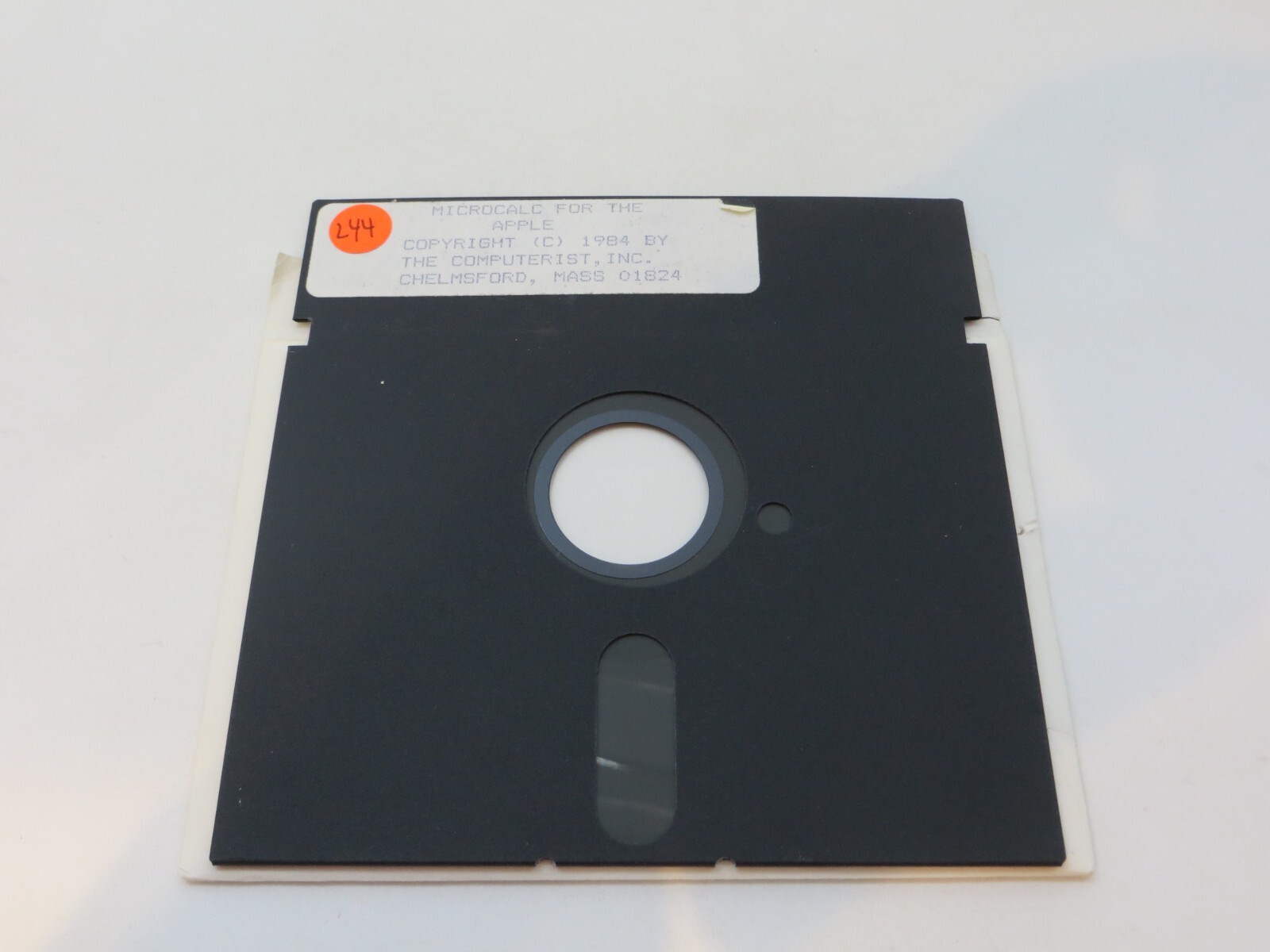 5.25" Floppy Disk MICROCALC for the Apple vintage 1984 The Computerist Inc disc