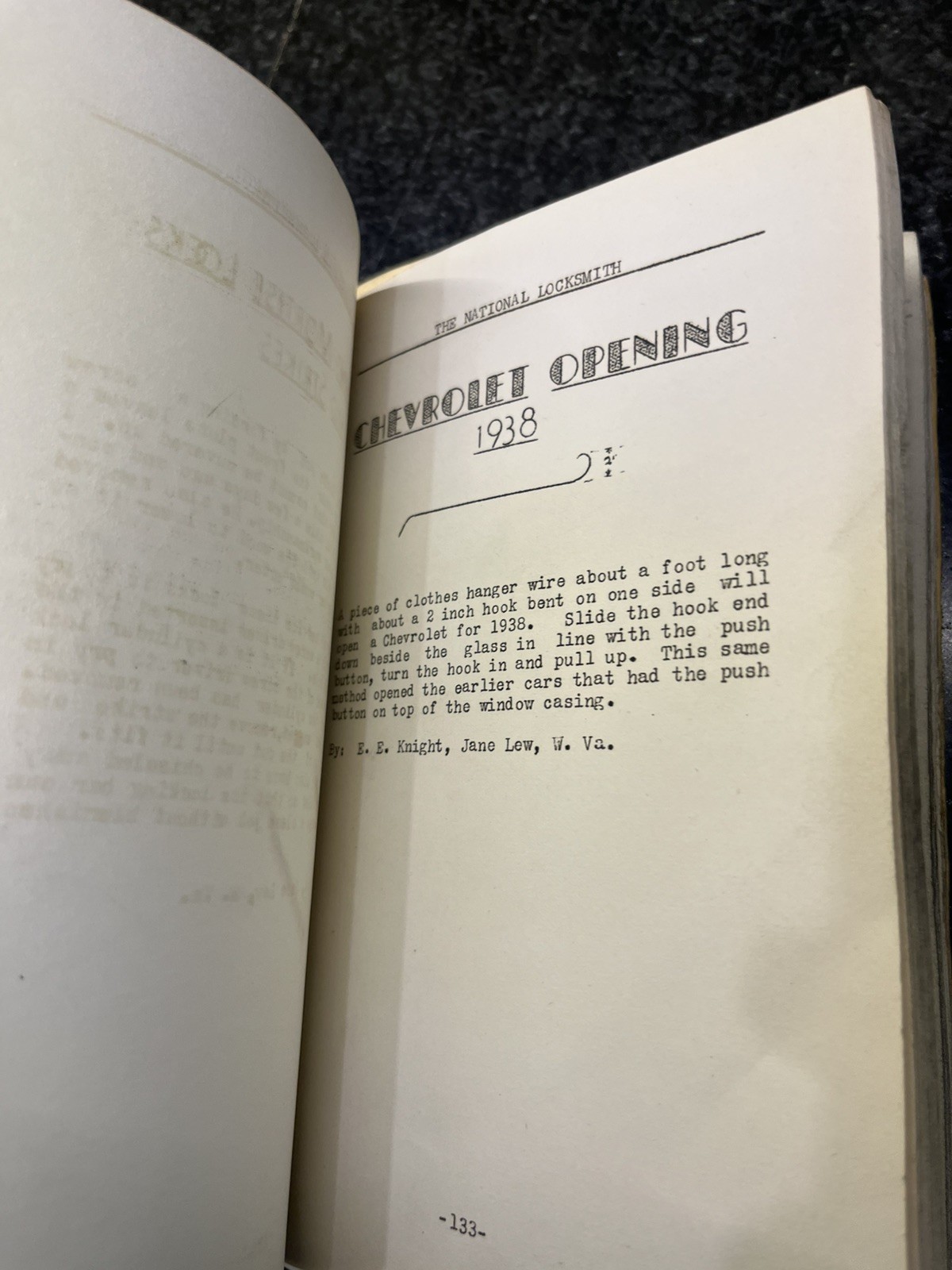 Dec 1938 The National Locksmith Hand Book Codes Book