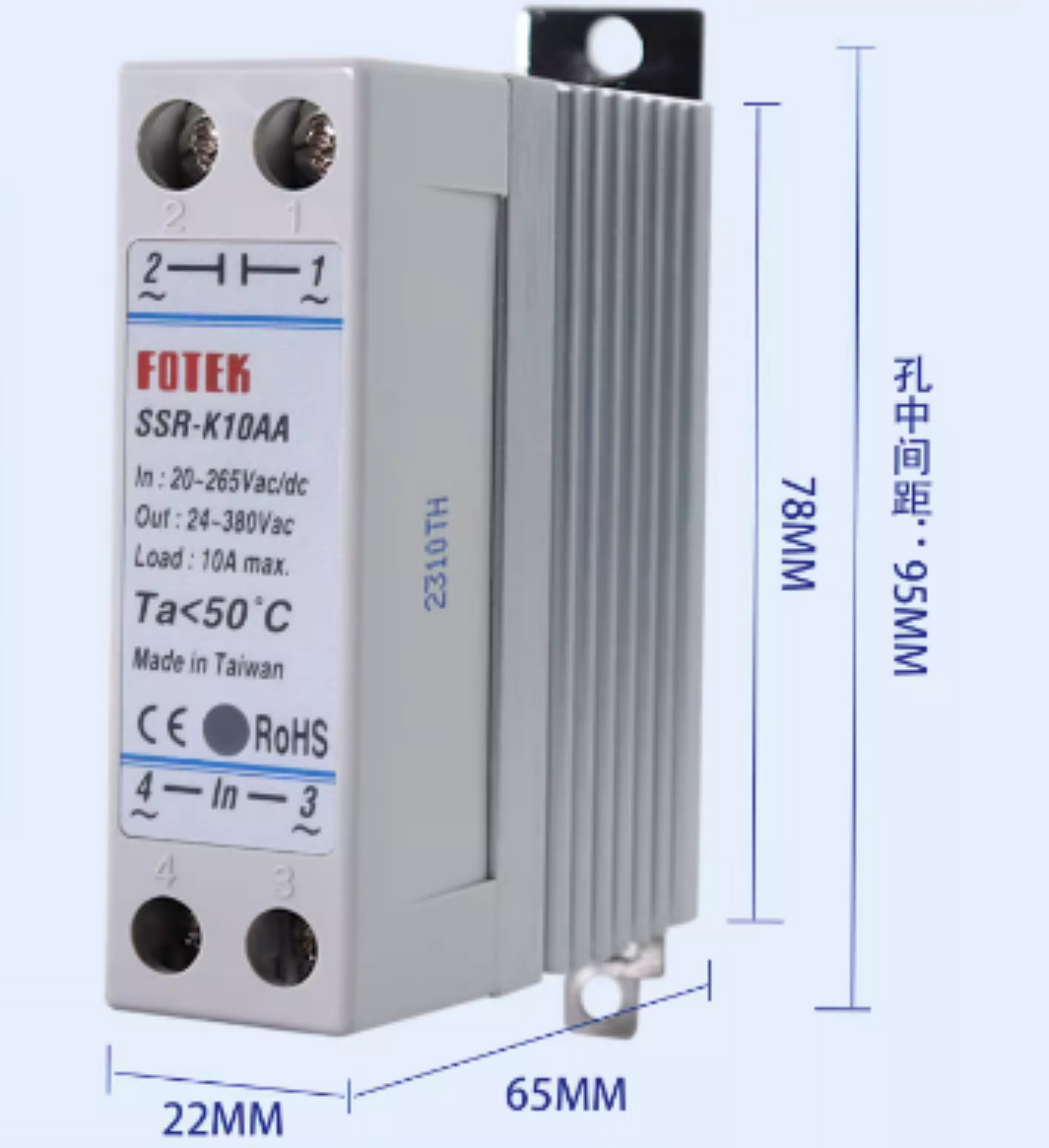 Fotek SSR-K10AA SSRK10AA Solid State Module 24-380VAC 10A Brand