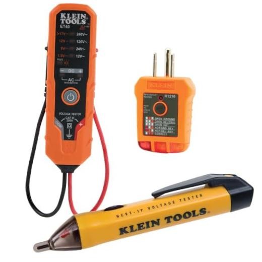 Klein Tools 80077 Voltage Test Kit, Electronic AC/DC Tester, GFCI Outlet