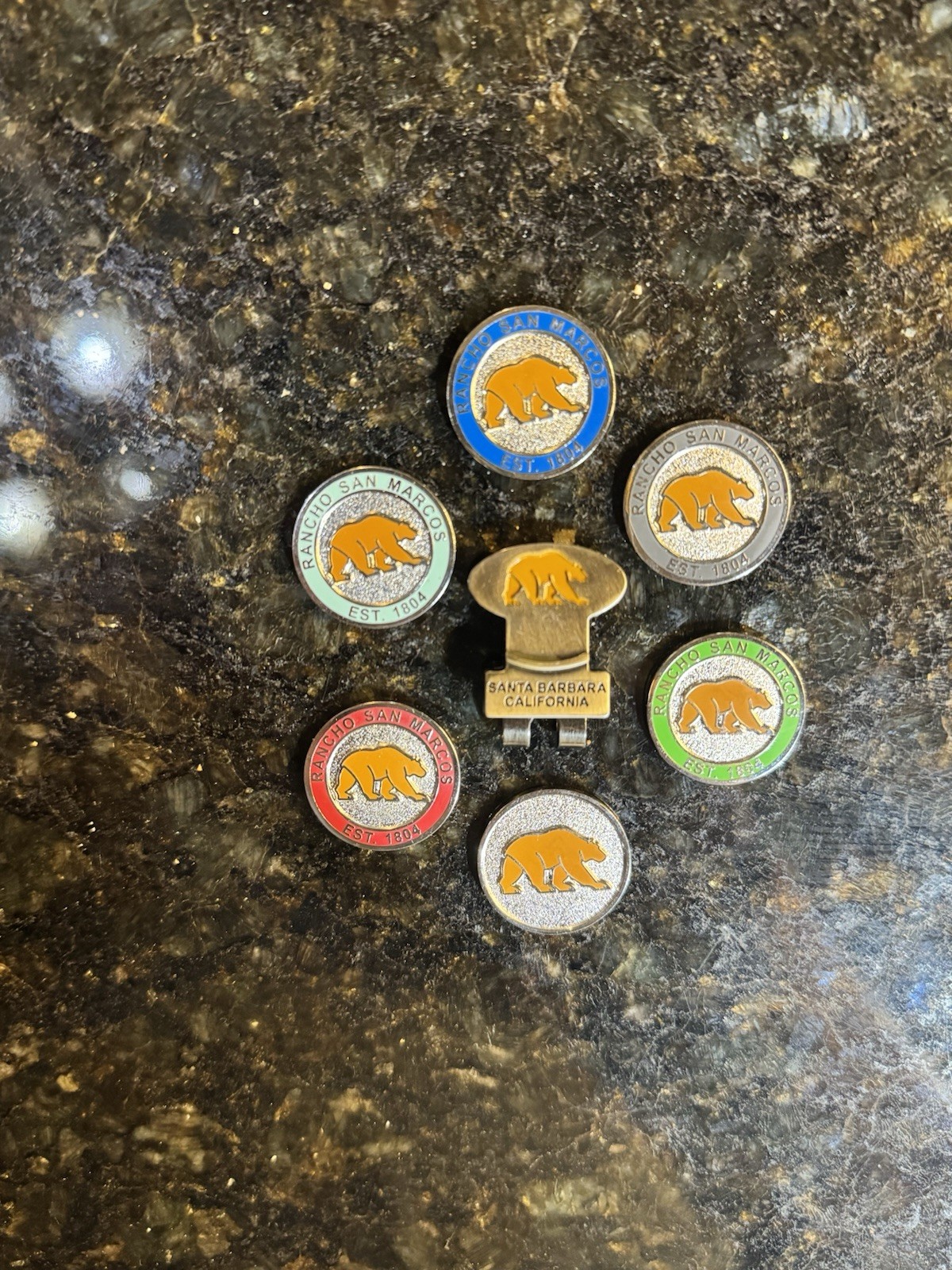 Rancho San Marcos Golf Course Ball Marker Hat Clip Magnetic PRG Double Sided 🔥