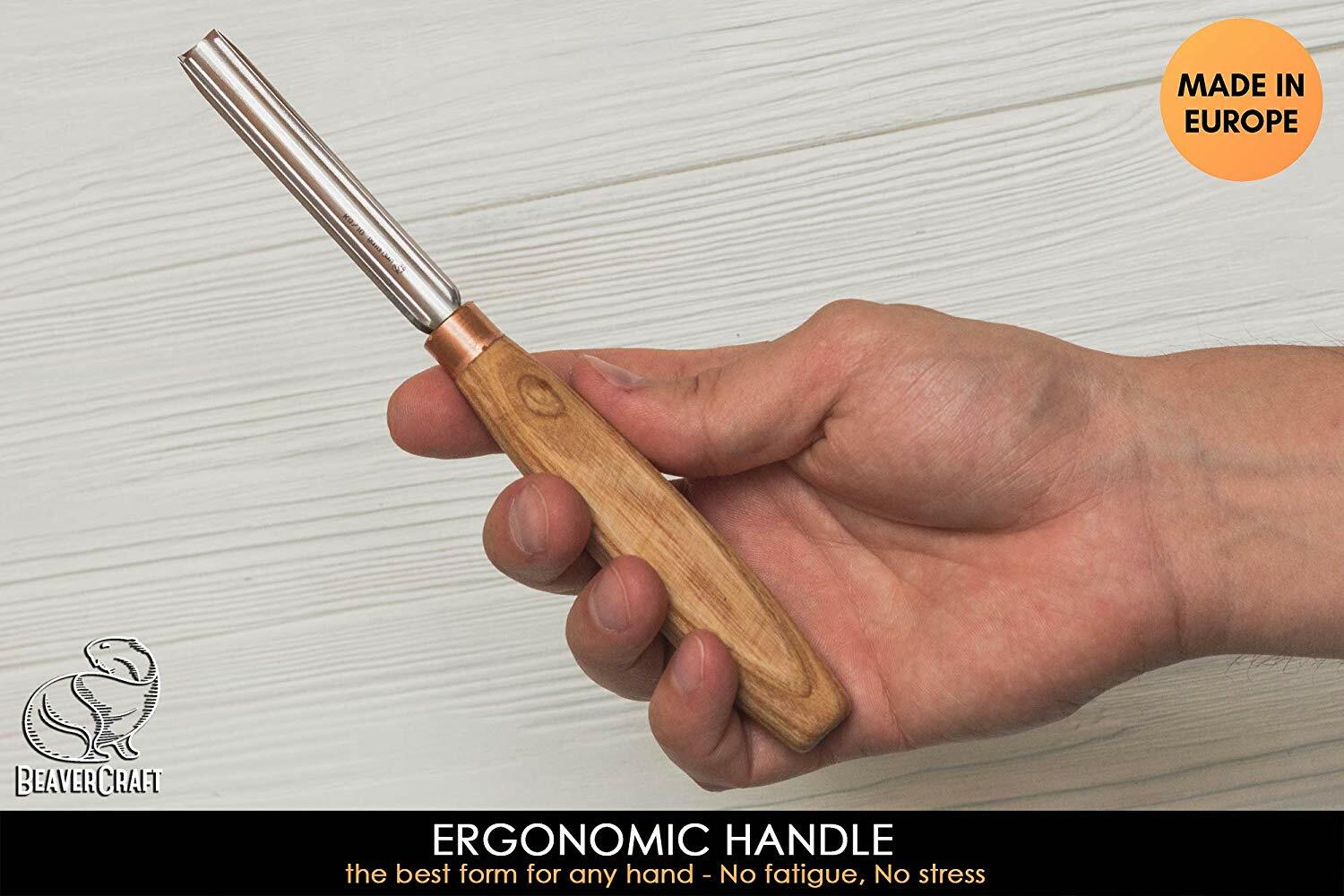 Woodcarving Tools Compact Straight Rounded Chisel Spoon Carving Tool BeaverCraft