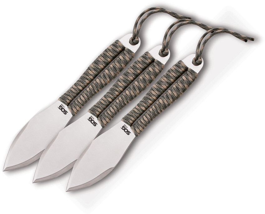 SOG Fling 3 Piece Throwing Knife Set 4 5/8" 9Cr18MoV Double Edge FX41NCP