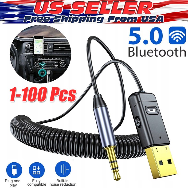 Wireless USB Bluetooth 5.0 Audio Transmitter Receiver AUX Adapter For TV Car Lot