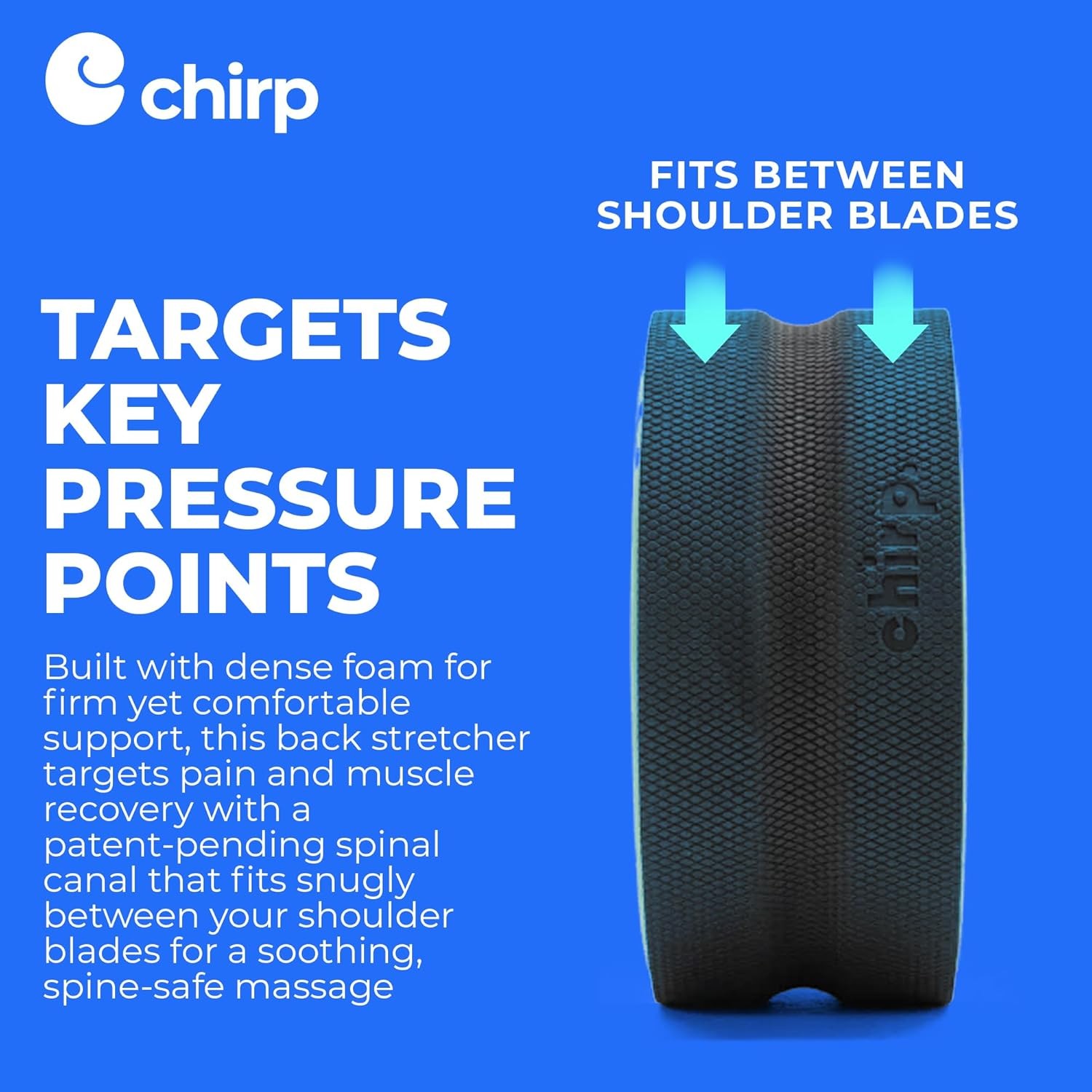 High-Density Foam Roller for Muscle Massage Back Neck Trigger Point Therapy