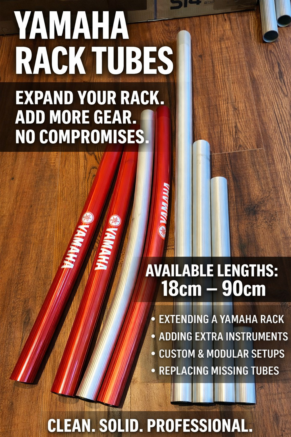 Yamaha Rack Tubes 18–90cm – Expand Your Rack – Tubes, Clamps & Spare Parts Avail