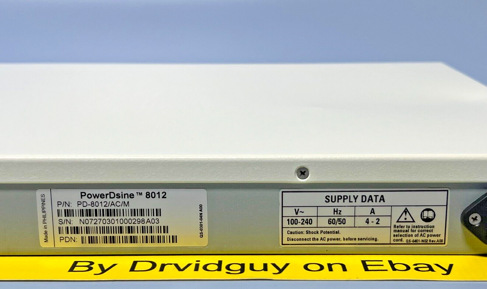 PowerDsine PD-8012ACM High-Power over Ethernet Network Switch; Securely Managed