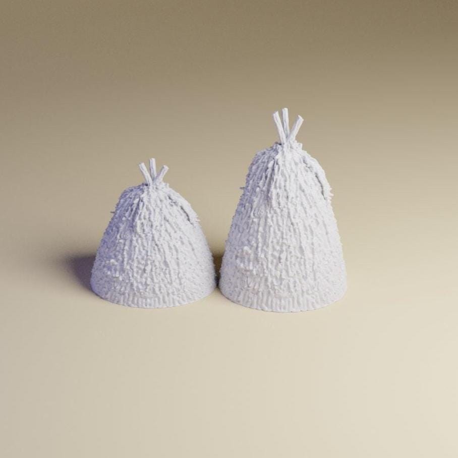 Small Hay Stacks | Detailed Terrain for WWII Tabletop Gaming and Dioramas.