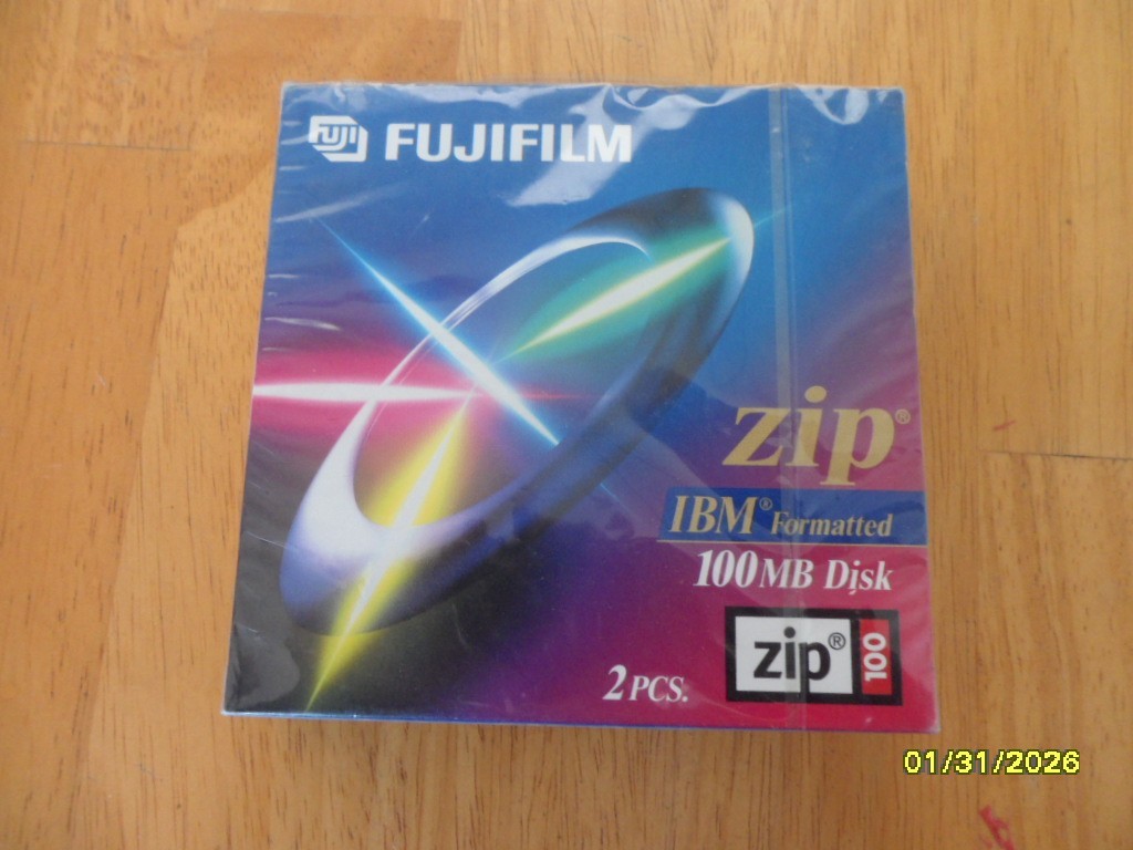 FUJIFILM ZIP 100 IBM Formatted 100 MB ZIP Disk NEW ORIGINAL (2 PACK)