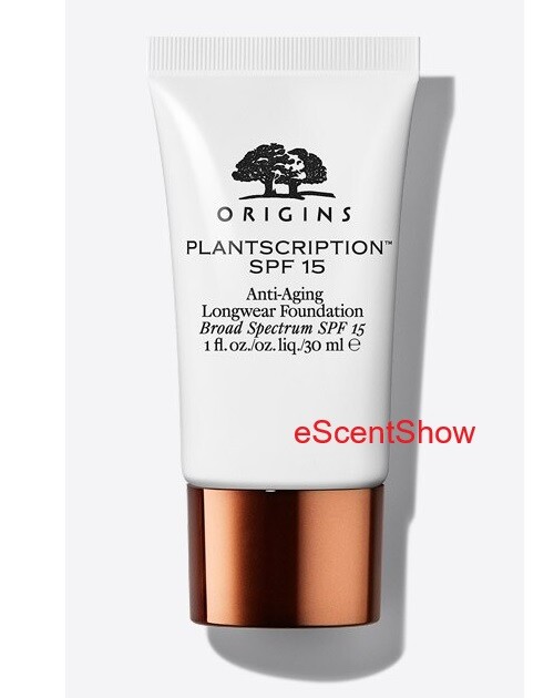ORIGINS PLANTSCRIPTION SPF 15 ANTI-AGING LONGWEAR MAKEUP FOUNDATION 1 OZ F/S NIB