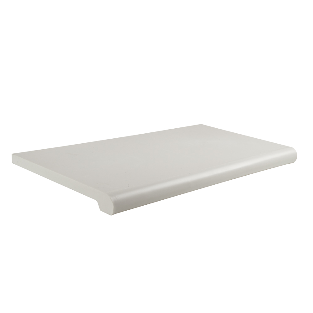 13''x 24"Injection Molded Bullnose Shelves-White  2 Pk