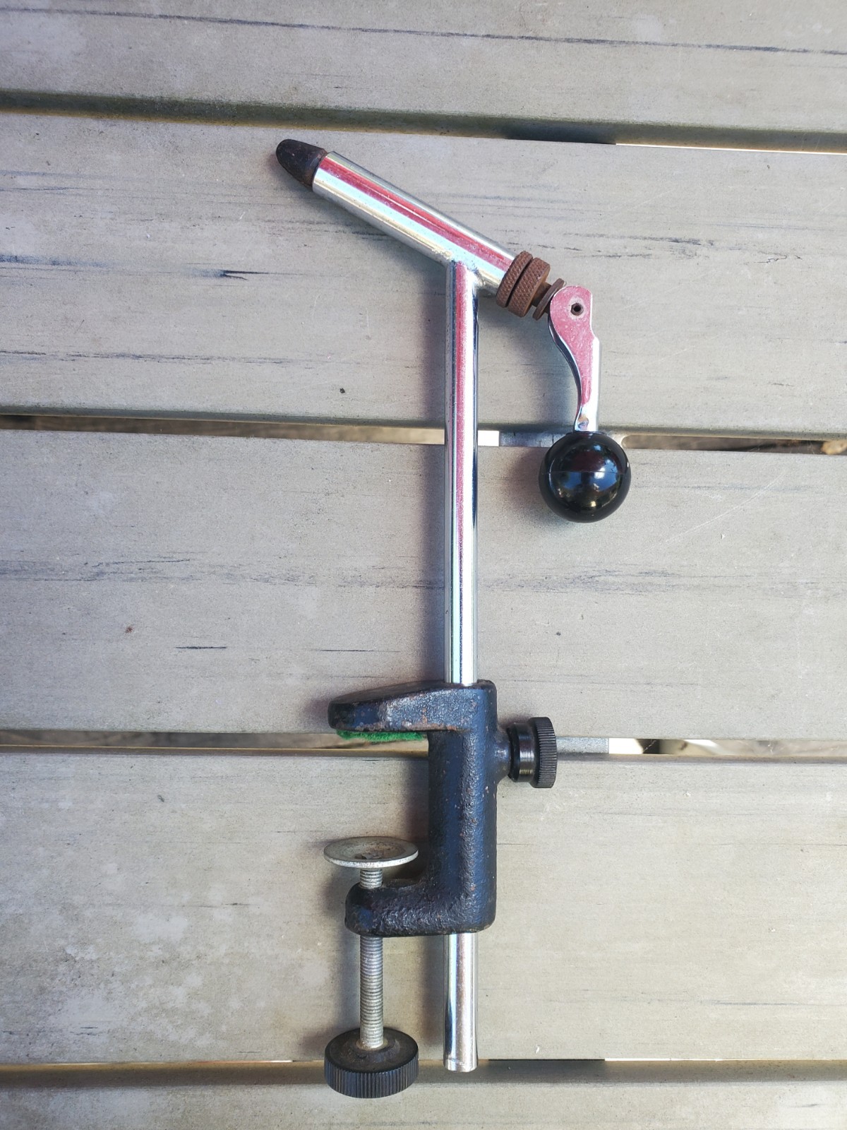 Fly Tieing Bench Clamp Tool. Preowned. U Branded. 10.5" Tall.