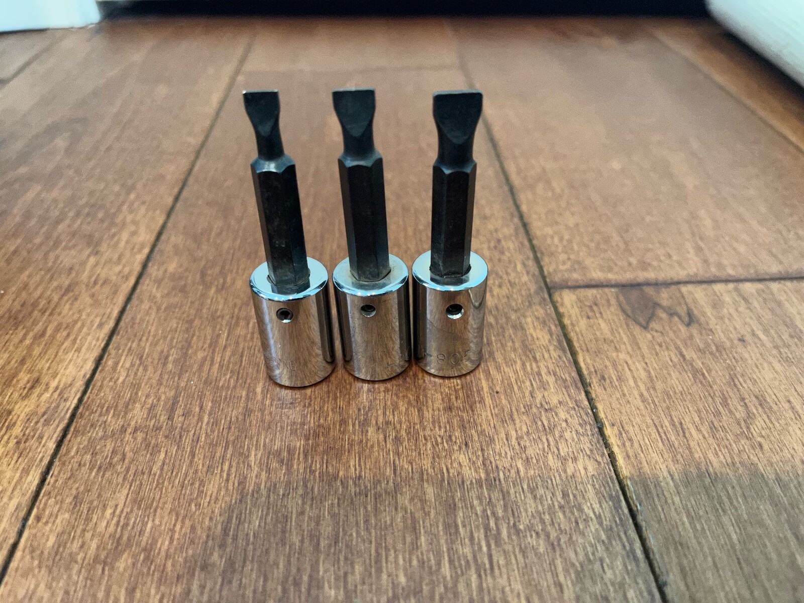3 pcs set,ARMSTRONG 3/8"socket,#2,#3,#4,flat slotted tip,Screwdriver phillips