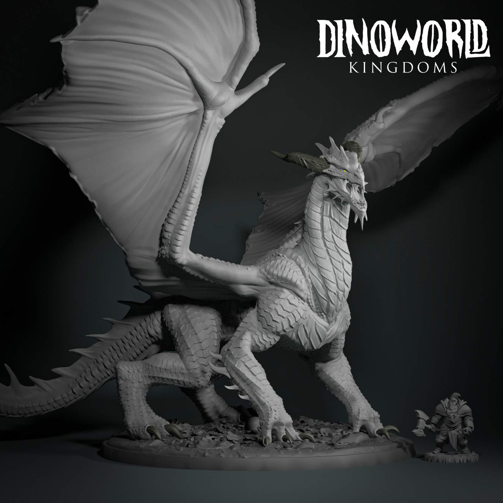 Dungeons and Dragons - HD Resin Print - 104mm Base - Dragon - Red Dragon