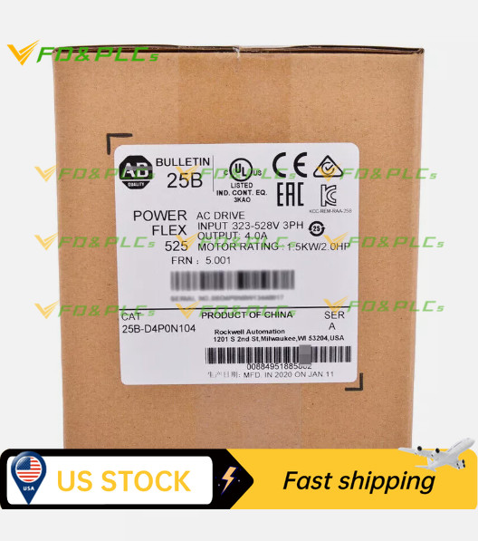 AB 25B-D4P0N104 NEW AB 25BD4P0N104 PowerFlex 525 1.5kW 2Hp AC Drive