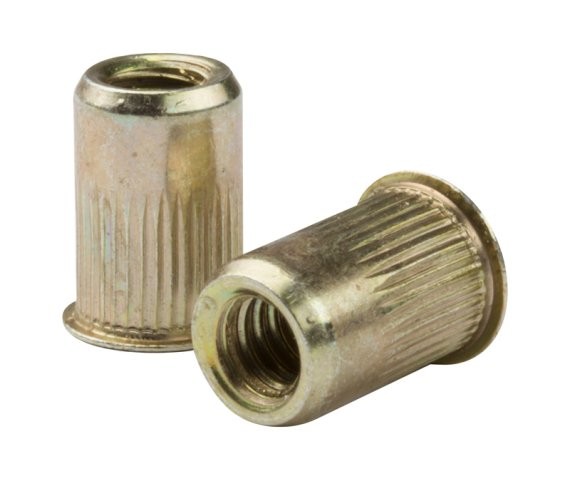 Rivet Nut Knurled CAK M4-0.7 x 2.0 Low Carbon Steel Y3 (125 Pieces)