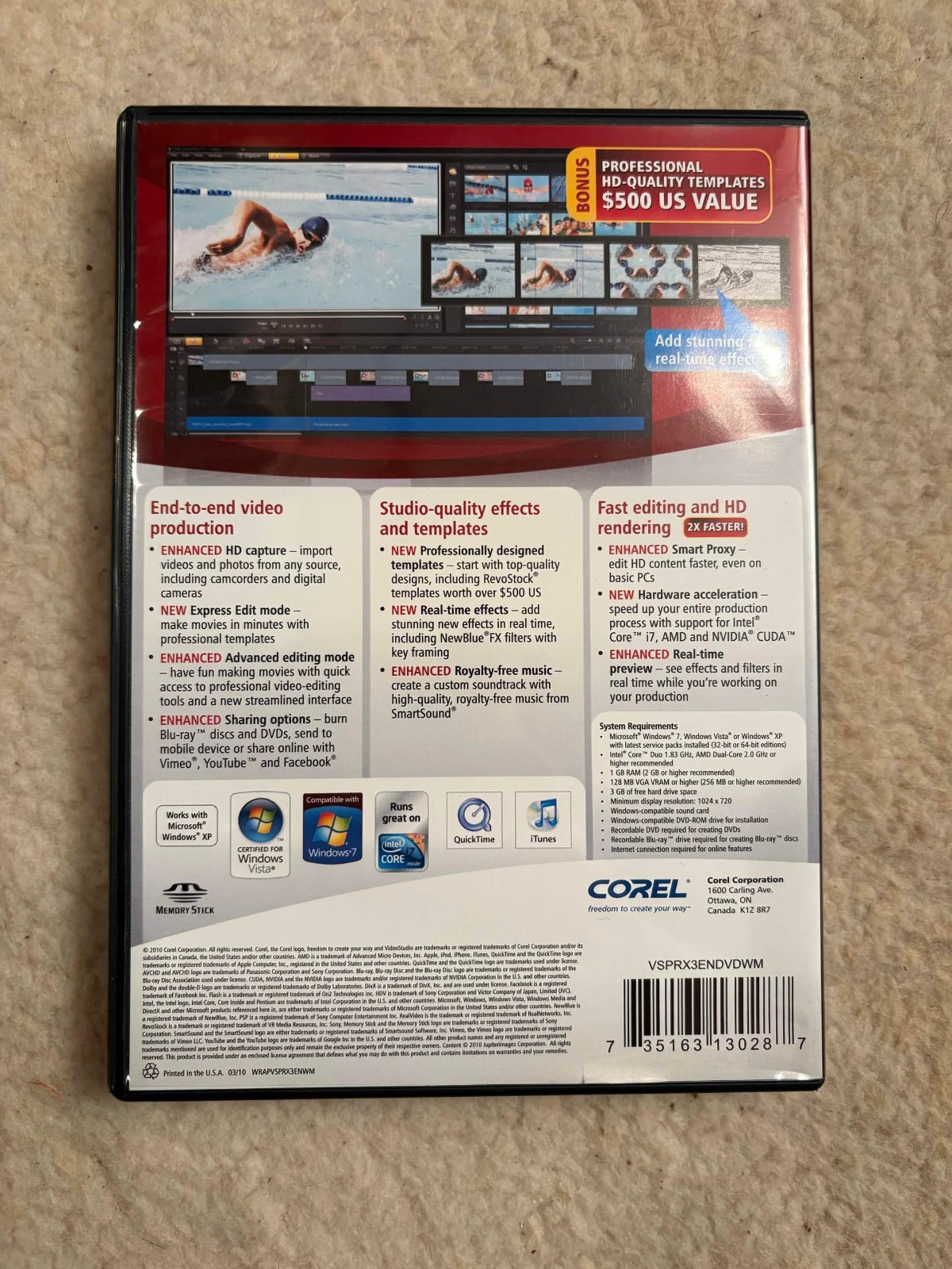 Corel VideoStudio Pro X3 High-Speed HD Video Editing & Production Software