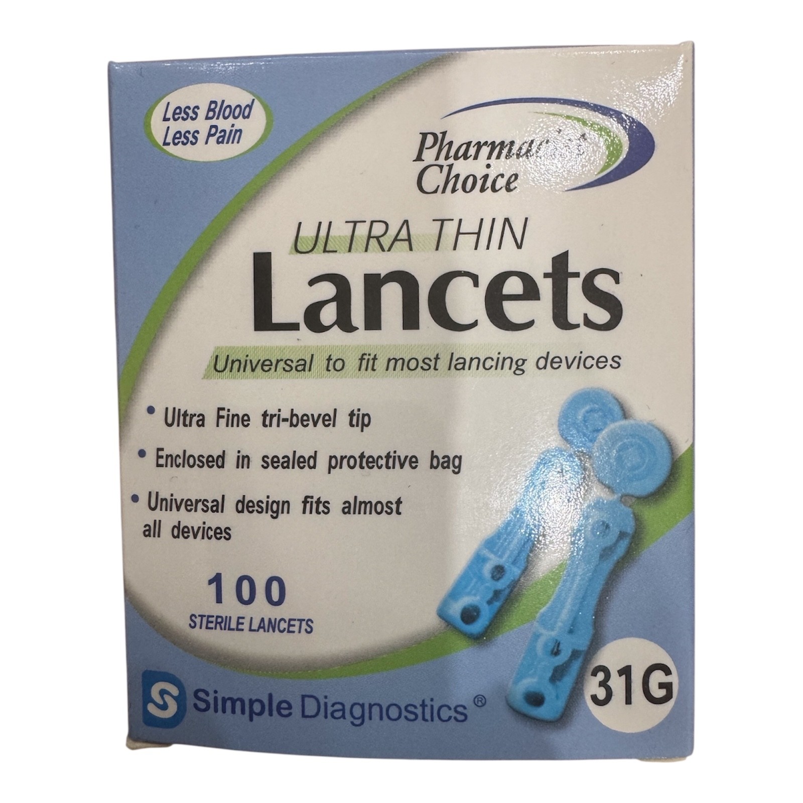 Pharmacist Choice Twist Top Lancets 31G - 100 ct - Exp 8/26 or Later